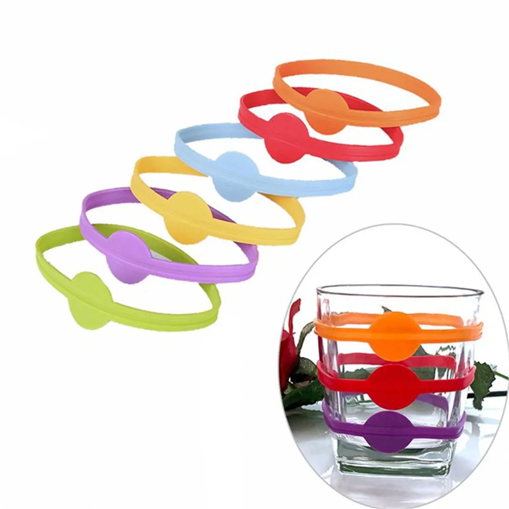 

Bar Cocktail Silicone Goblet Tag Beer Glass Cup Bottle Strip Tags Wine Labels Wine Glass Markers