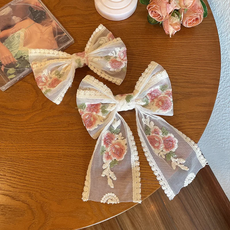 

Hair Clips for Girl Flower Bow Hairpin Girl Child Hair Bows Heart Hairpins Baby Spring Clip Hair Bands Accessories Hairclip
