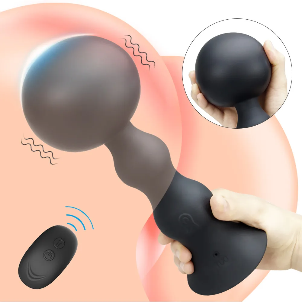 Вибратор с дистанционным управлением, надувные большие головки, 10 режимов вибрации, безопасные силиконовые игрушки для массажа простаты, товары для мужчин Вибратор с дистанционным управлением, надувные большие головки, 10 режимов вибрации, безопасные силиконовые игрушки для массажа простаты, товары для мужчин