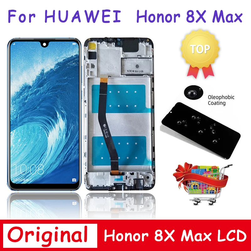 

Оригинальный сенсорный экран 7,12 дюйма для Huawei Honor 8X Max с рамкой и дигитайзером в сборе для Honor 8xmax LCD