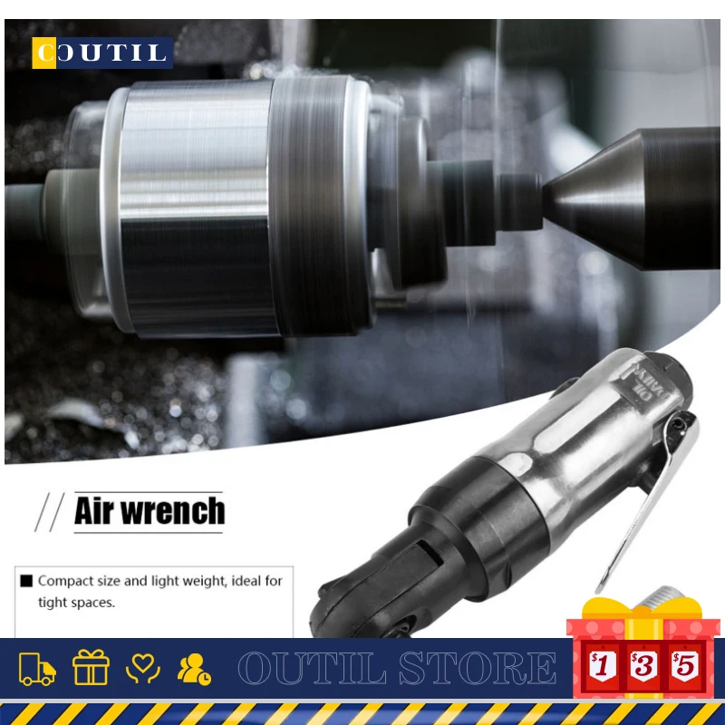 1/4 Ratchet Pneumatic Wrench 90 Degree Large Torque Small Ai