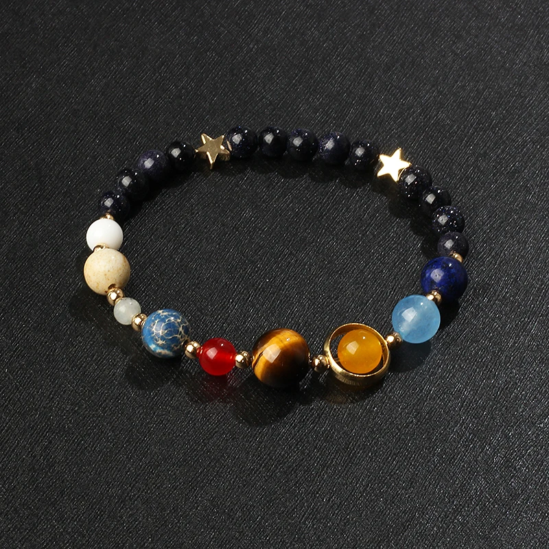 Браслеты на запястье с восьми планетами солнечной системы Женская Вселенная