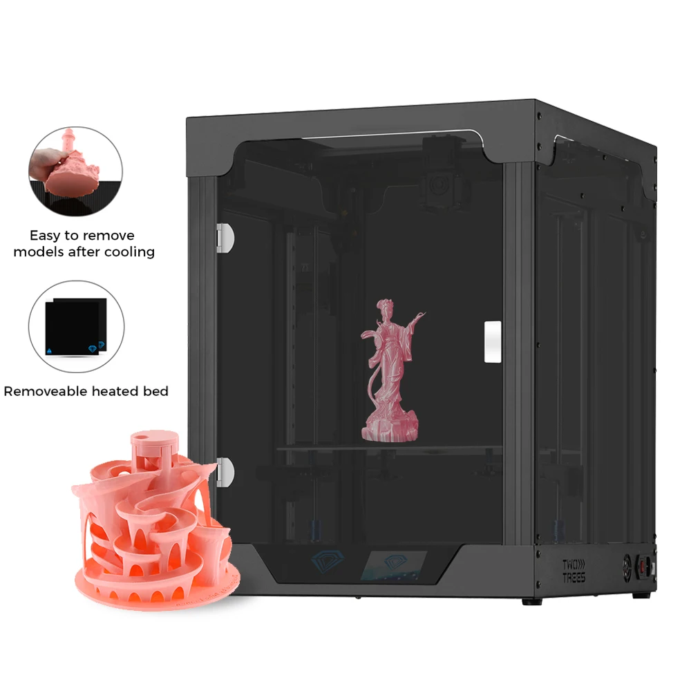 Twotrees 3D Printer 3д принтер SP-5 V2.1 CoreXY MKS TMC2225 300*300*330mm DIY Kits 3.5 Inch Touch Screen Facesheild Dual Z Axis