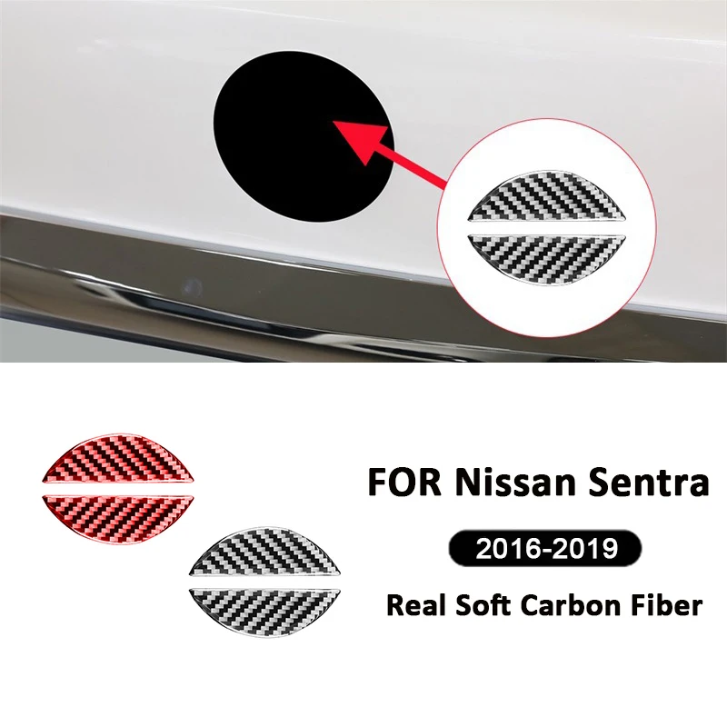 2 шт. Эмблема багажника из углеродного волокна для Nissan Sentra 2016-2019