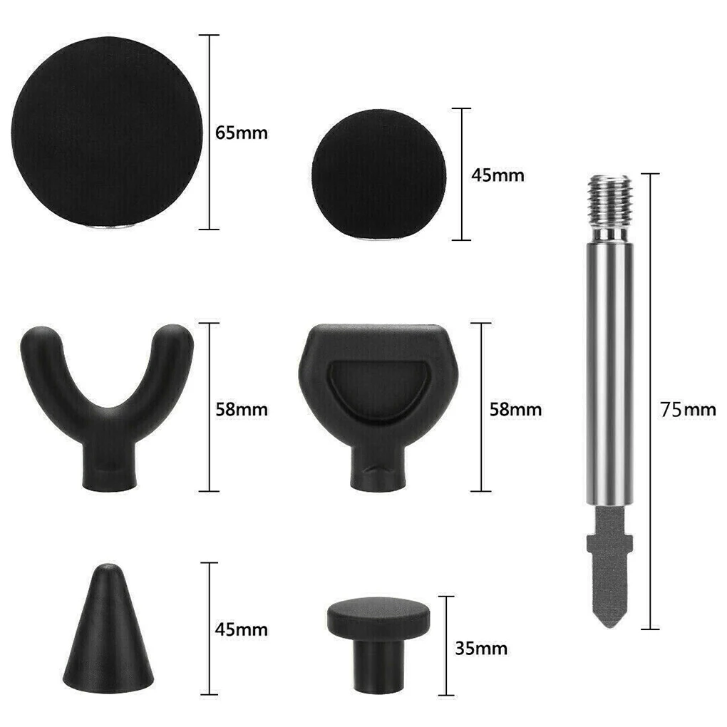 

6PCS/Set Muscle Relaxation Massage Jigsaw Electric Massagers Adapter Percussion Massage Tips Kit Attachment Head Body Massager