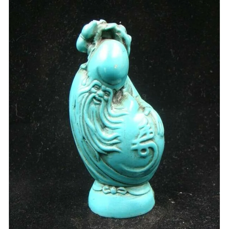 

China Hand Carved Statue fukurokuju Natural Turquoise