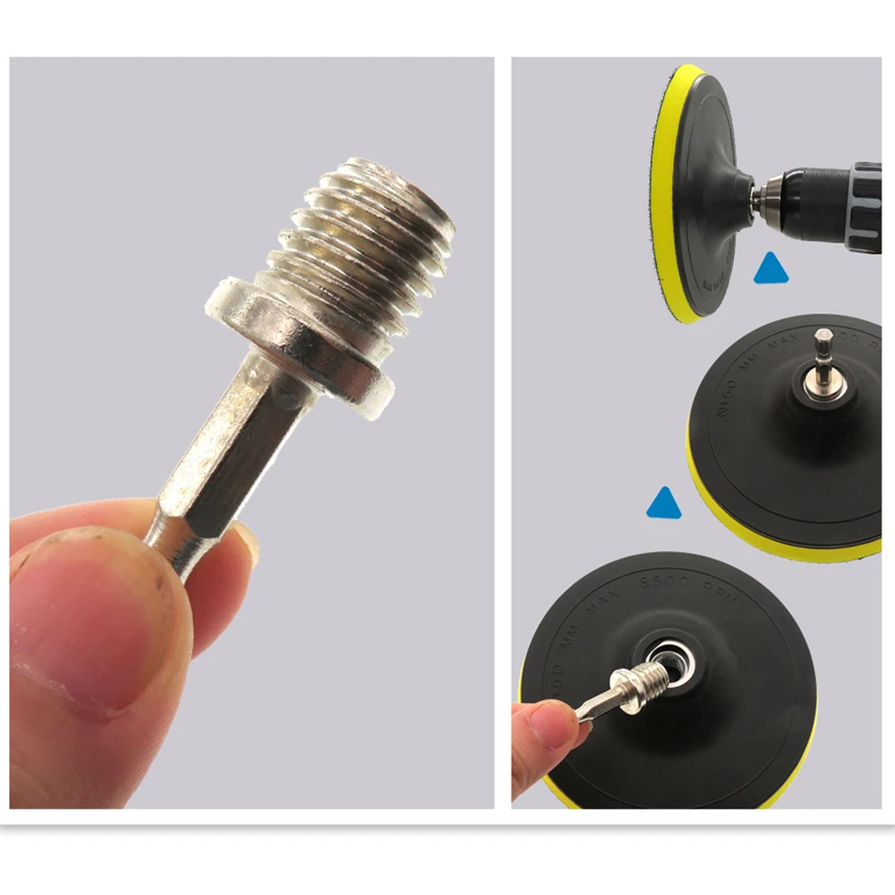 

5pcs Hexagon Connecting Rod Adapter Drill Chuck M14 Polishing Disc Connecting Rod Power Durable Tool Accessories