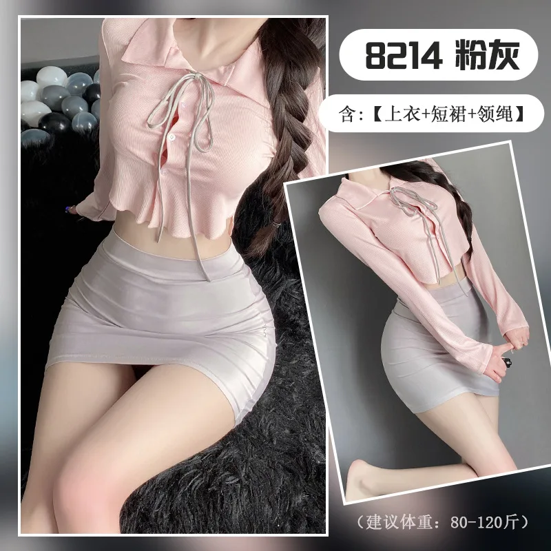 Сексуальный женский костюм секретарши униформа для косплея рубашка мини-юбка