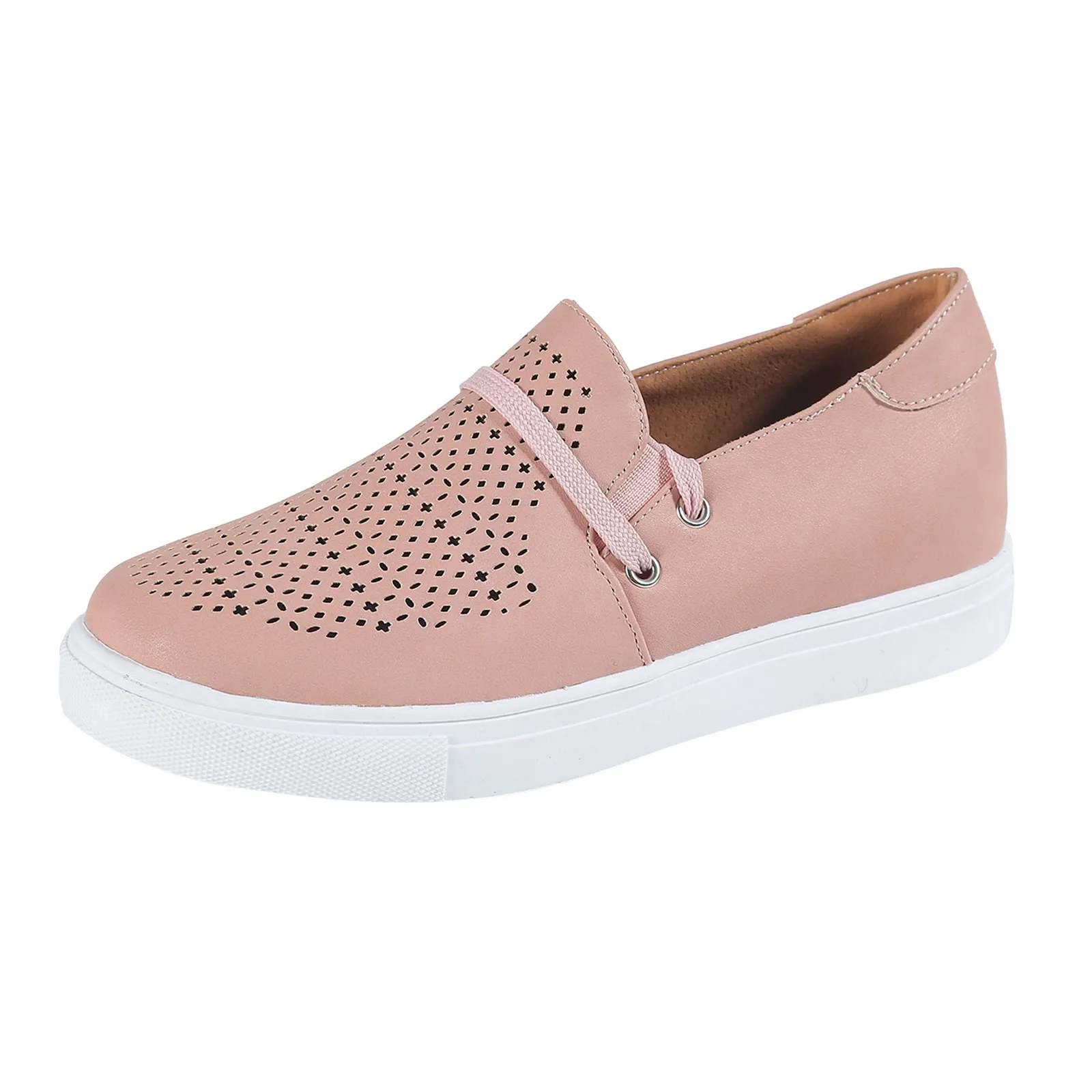 

Shoe for Women Casual Lace Single Shoes Solid Women Comfortable Flat Casual Round Breathable Toe Color Up Fashion Women's casual