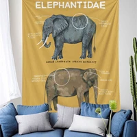 indian elephant tapestry fashion colorful home decor long rectangular bedroom wall hanging psychedelic animal art tapestries