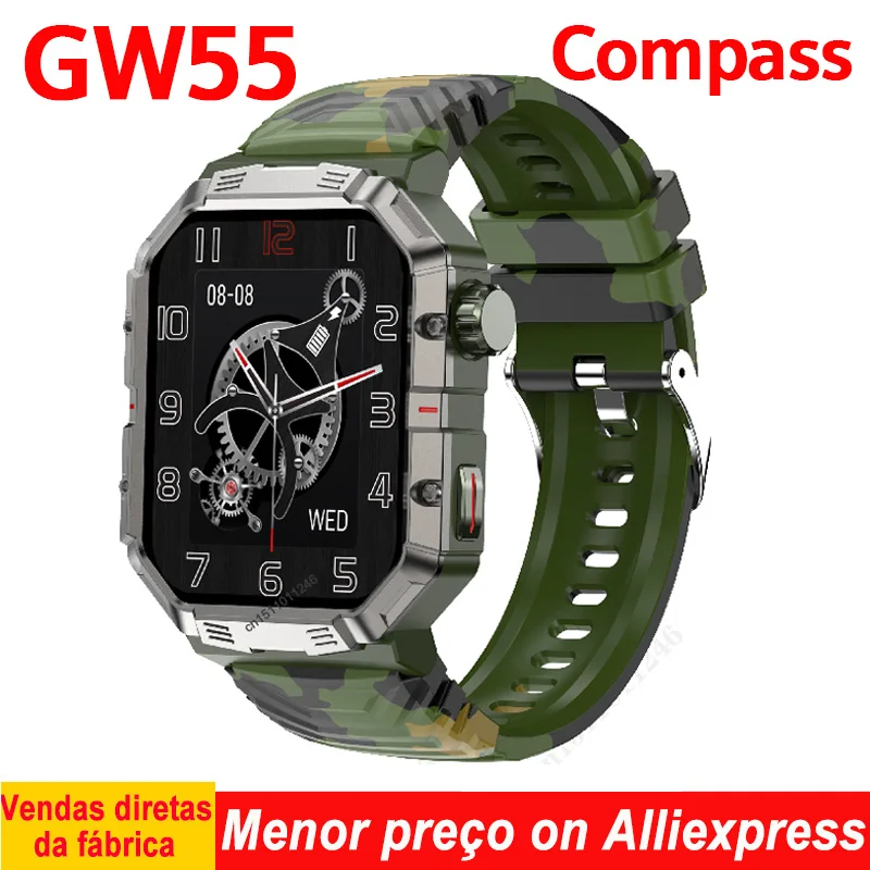 Умные часы GW55 с компасом водонепроницаемость IP68 большой экран 2 02 дюйма