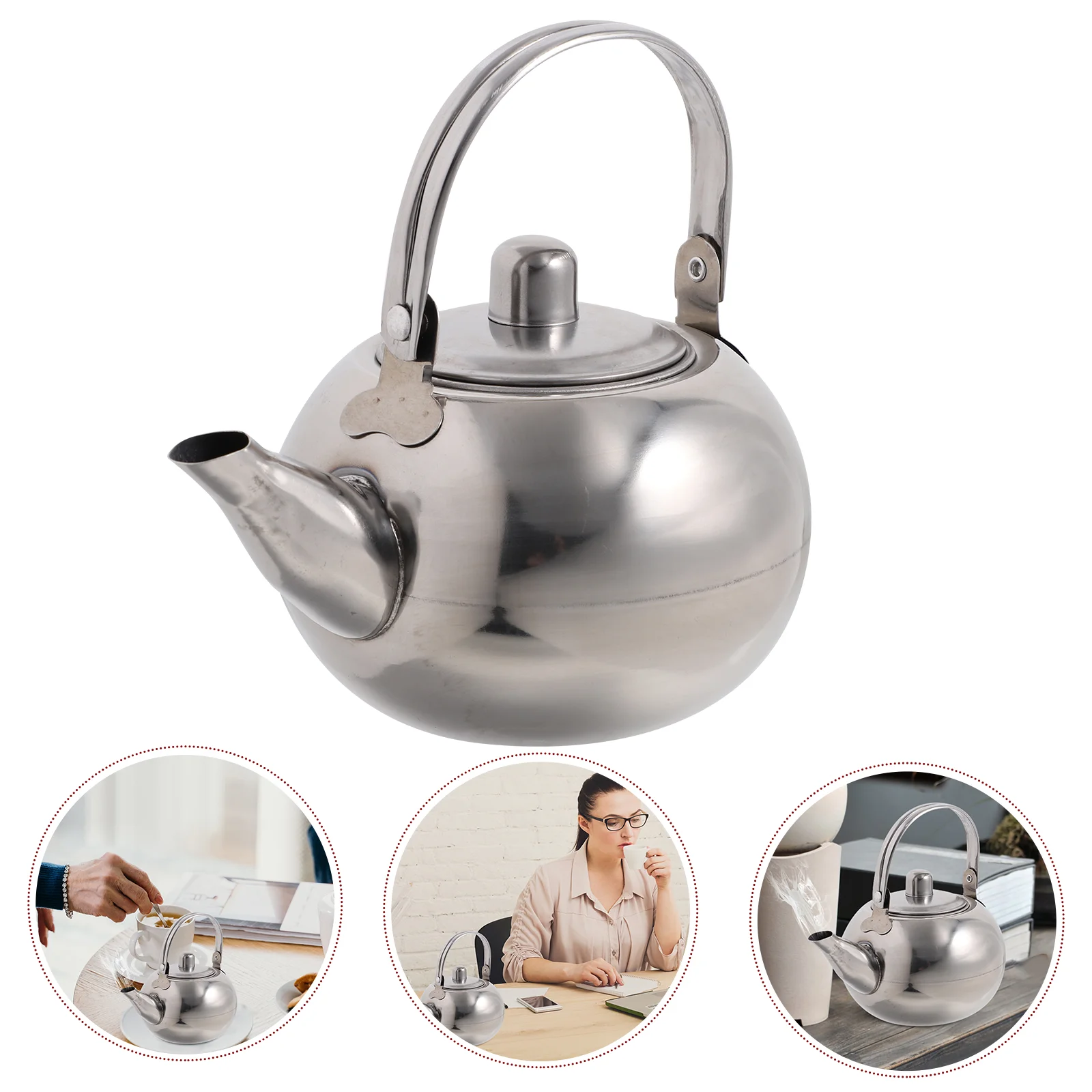 

Kettle Tea Water Stovetop Teapot Whistling Pot Steel Stainless Stove Boiling Coffee Hot Gas Kettles Teakettle Heating Metal