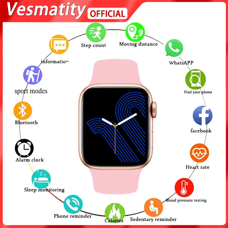 

2022 New Vesmatity Smart Watch I7 Pro Max Phone Custom Watch Blood Pressure Detection Sports Waterproof Men's Ladies Smart Watch