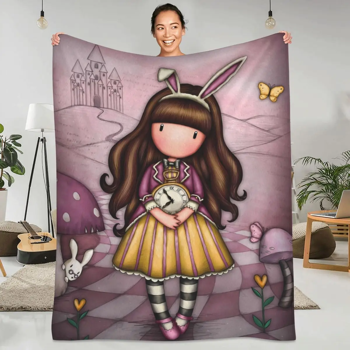 

Супер теплые одеяла для путешествий Санторо Gorjuss постельное белье всего за секунду Фланелевое покрывало с узором на стул чехол для дивана на кровать