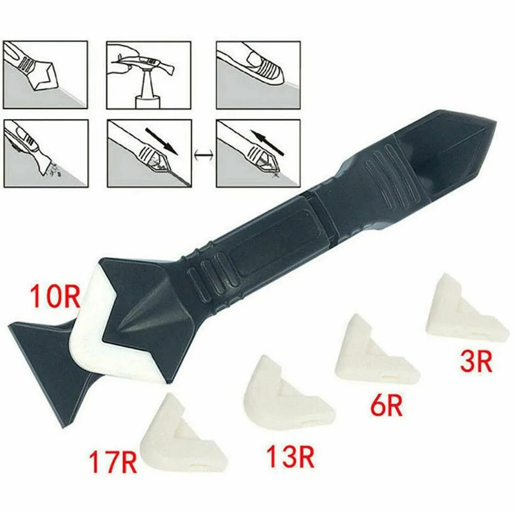 

3 In1 Silicone Remover Sealant Smooth Scraper Caulk Finisher Grout Kit Tools Floor Mould Removal Hand Tools Set Accessories