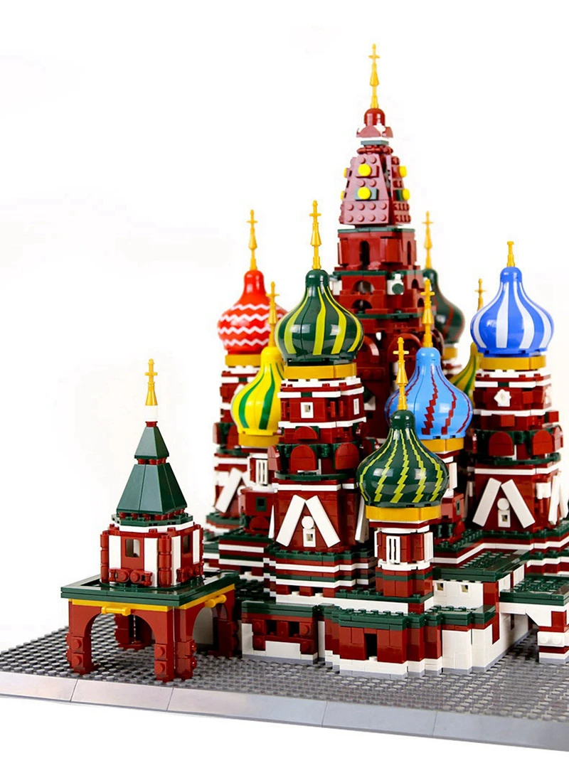 

Wange 6213 Famous Architecture Series The Saint Basil's Cathedral Model Building Blocks Set Classic MOC StreetView House Toys
