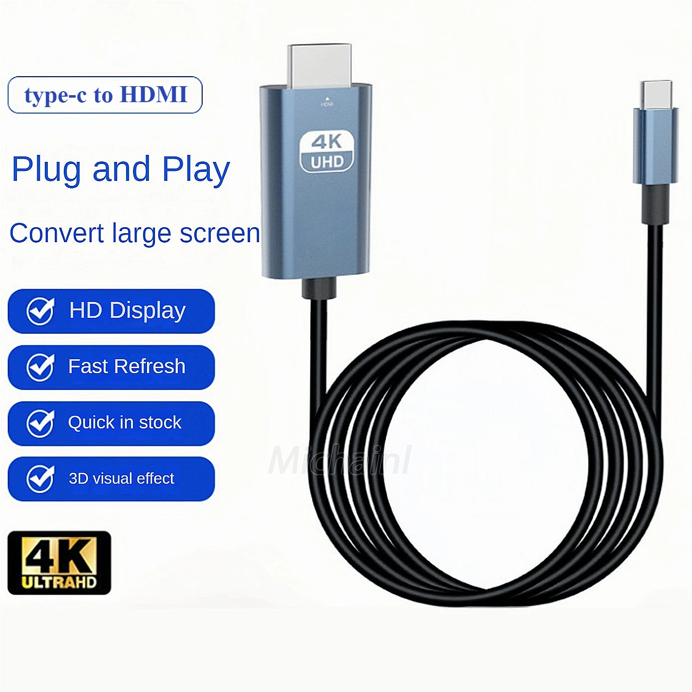 Кабель USB C - HDMI 4K @ 60 Гц/30 Гц