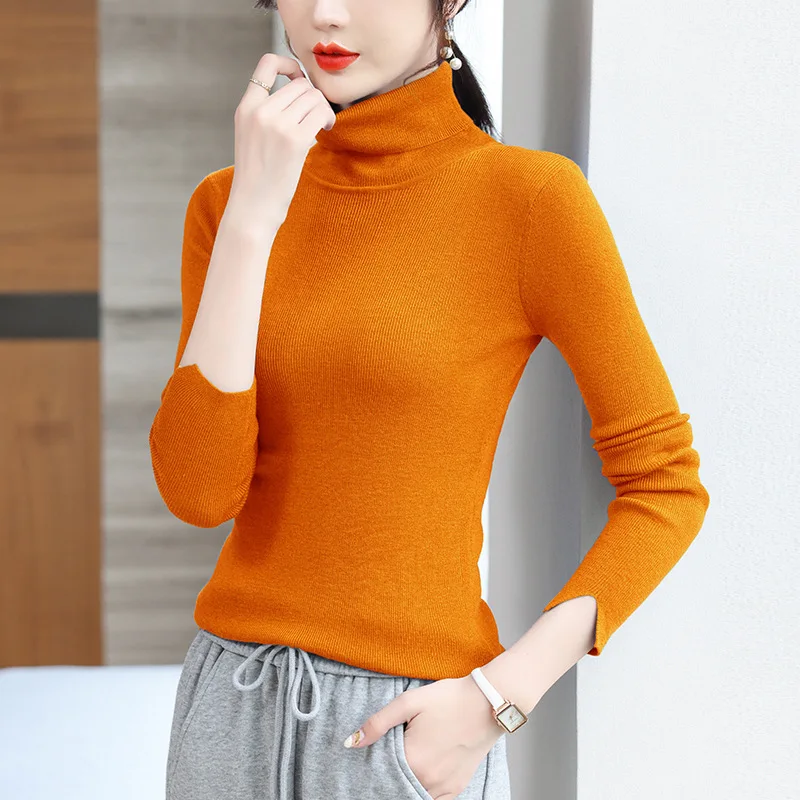 

Women's sweater short top in spring and autumn Black