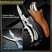 5cr15 stainless steel kitchen scissors chicken bone kitchen fish scissors scale clean cook scissors knife knives kitchen