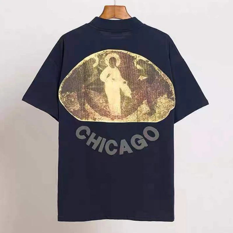 

Kanye Jesus Is King T Shirt Chicago Religious Oil Painting Men Women T-shirt