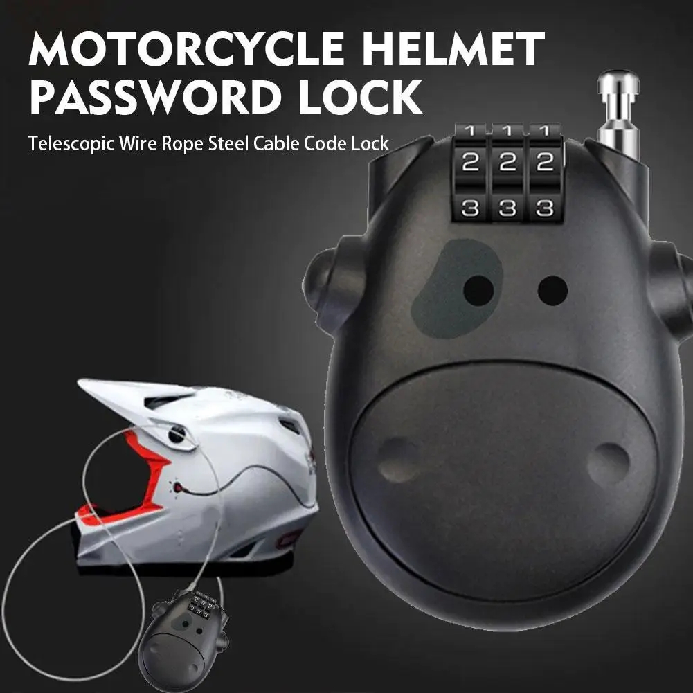 

Motorcycle Helmet Password Lock Telescopic Wire Rope Code Lock Steel Cable Suitcase Car Sled Bicycle Password Lock For Bike Q1J7