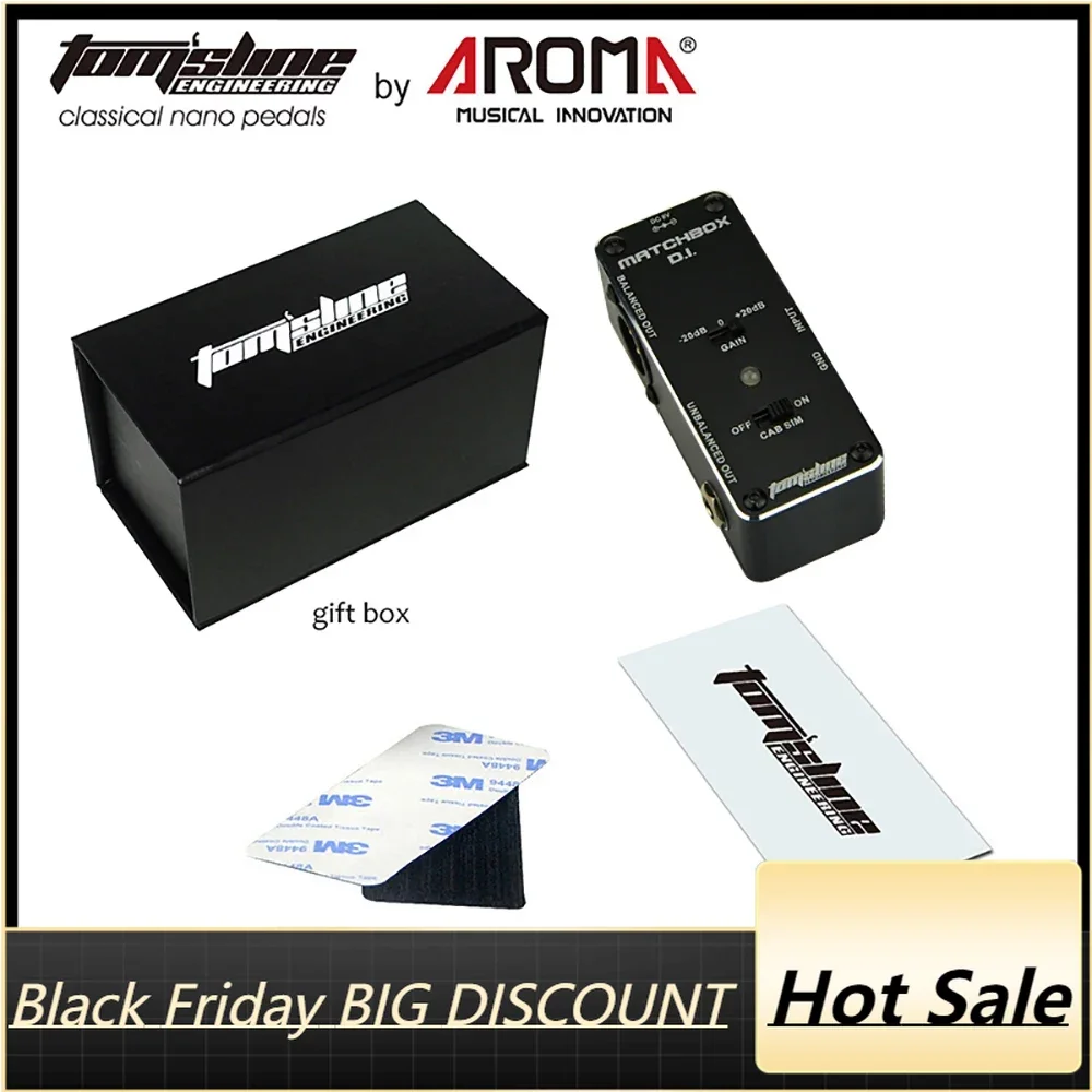 

AROMA AMX-3 MATCHBOX D.I. Analogue Guitar Effect Pedal Transfer Bass Guitar Signal to Audio System Mini Effect Pedal