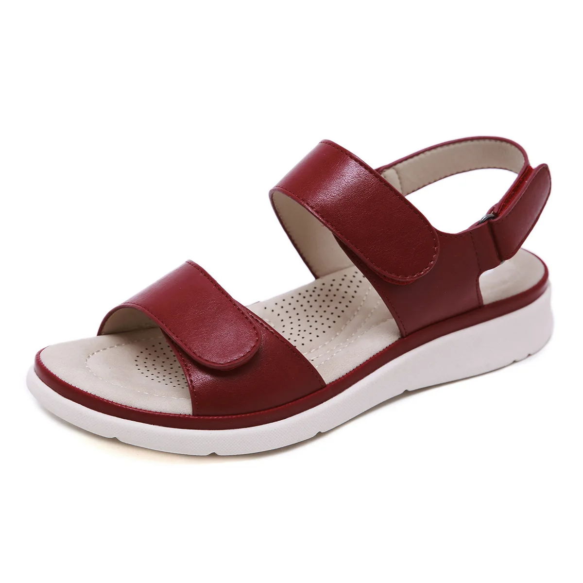 

Solid Color Sandals for Women Round Head Plus Size Sports Slippers Outdoor Lightweight Non-slip Casual Shoes Sandalis Feminina