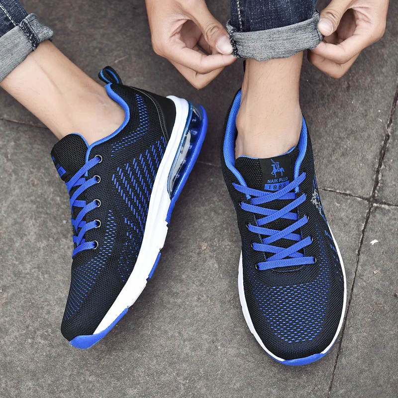 NAIK PLLO Men Shoes Wear-resistant Casual Sports Shoes Running Travel Shoes Mesh Surface Breathable Walking Shoes Air Cushion
