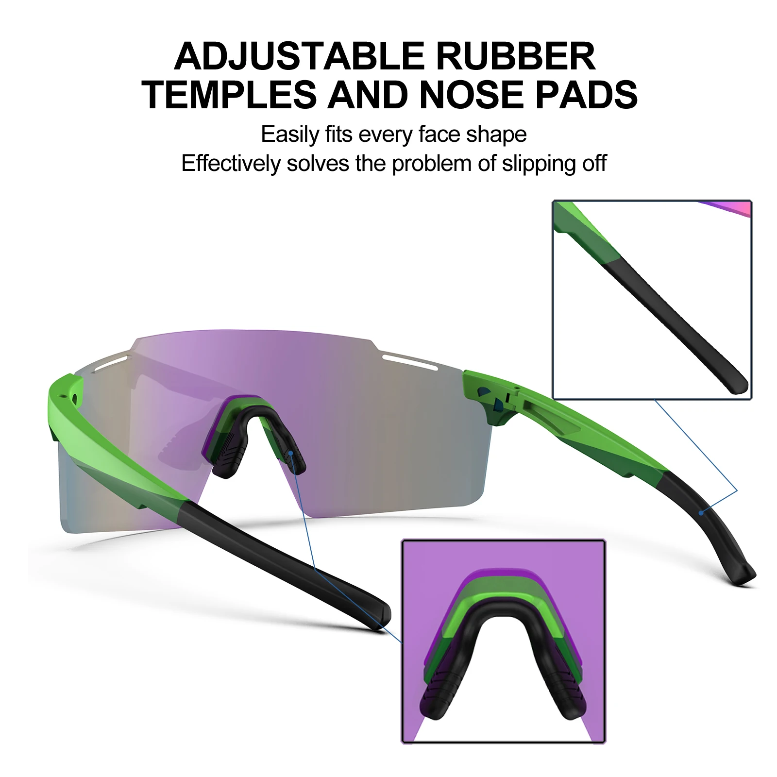 Поляризованные велосипедные очки для мужчин и женщин солнцезащитные спорта на