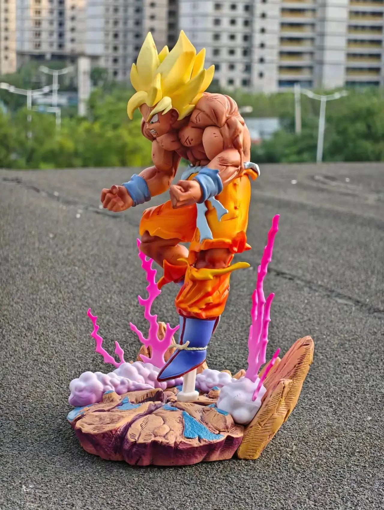 Фото В НАЛИЧИИ: Фигурка аниме-персонажа Гоку из Dragon Ball, 28 см, коллекционная модель из ПВХ, украшение для стола, игрушки, подарки. №5