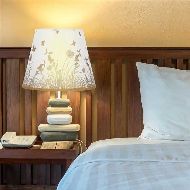 

1 Pc Bedside Table Lamp Cover Wall Cover Atmospheric Fashionable Lamp Decoration Lamp Cover Household Lamp Screen (Beige)