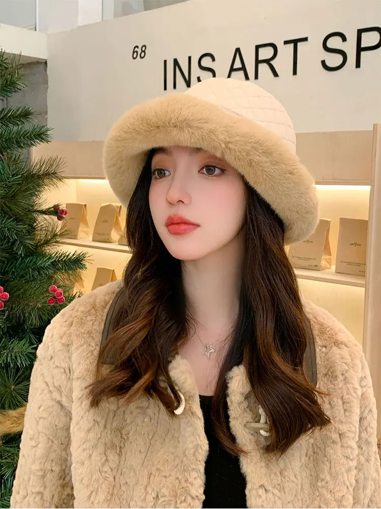 Рыбацкая шапка женская зимняя новая теплая утолщенная для бассейна маленькая