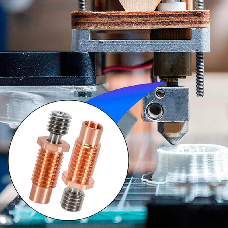 

Ender3 CR10 биметаллический тепловой разрыв из титанового сплава, медная горловина, гладкий 1,75 мм Тепловой разрыв для CR10 ENDER 5/3 CR-10S, высокая темпе...