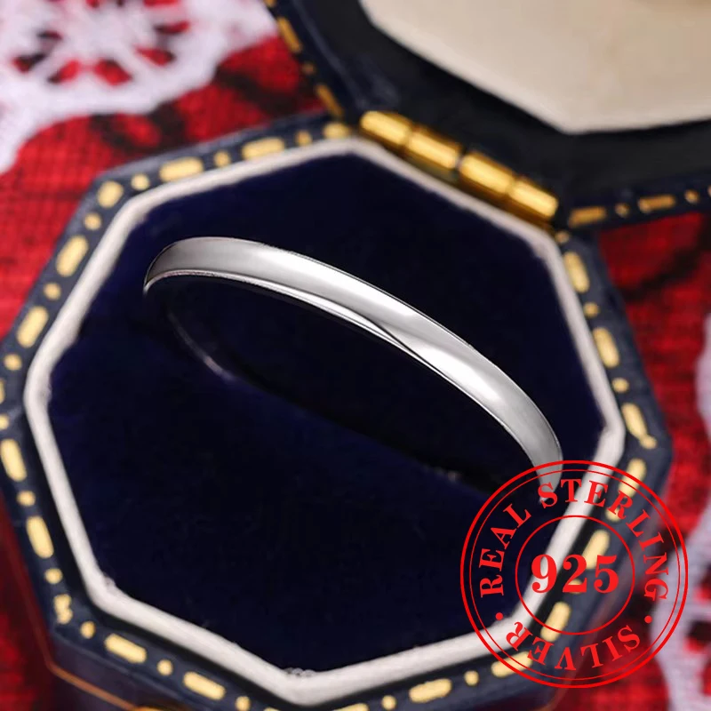 Huitan гладкие кольца из стерлингового серебра 925 пробы женские обручальные