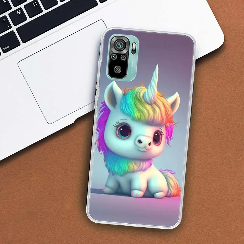 Милый детский чехол для телефона с единорогом Xiaomi Redmi Note 13 Pro Plus 5G Cover 12 12C 10X 10C 10A 9 10