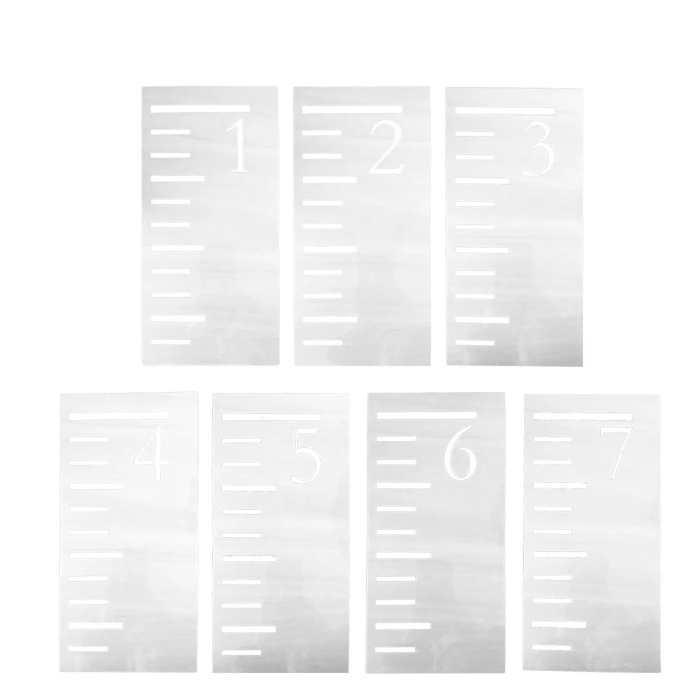 

7pcs 7 Feet Growth Chart Reusable Measuring Ruler Stencil Template