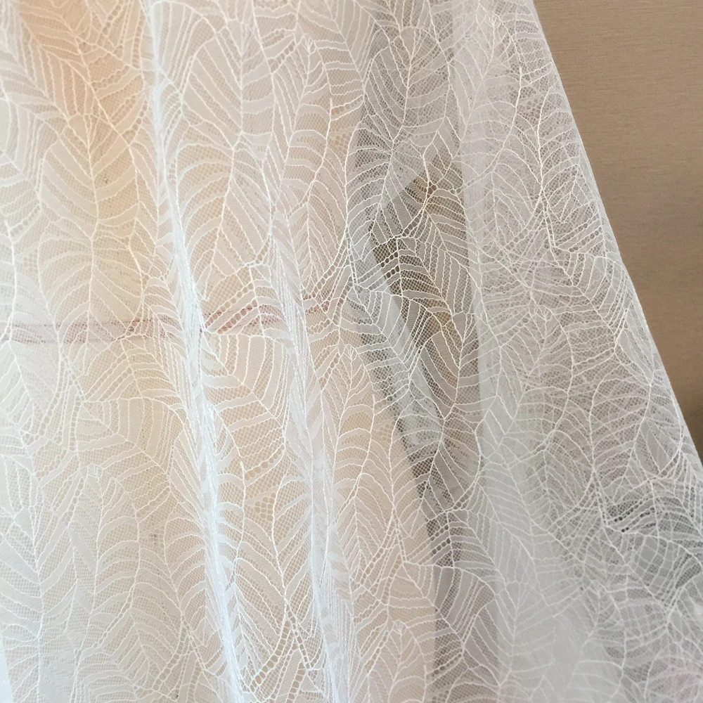 Сетчатая кружевная ткань цвета слоновой кости для свадебного платья шириной 160