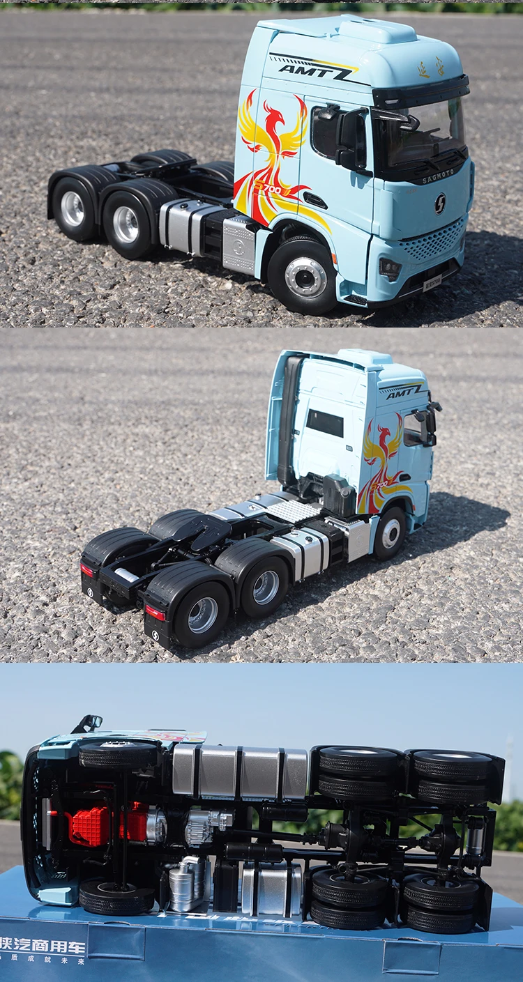 Масштабная модель тягача Shaanxi Automobile Yan'an S700 (1:22), имитация тяжелого грузовика из сплава (art.: 3920d9a19d94c) - 3920d9a19d94c