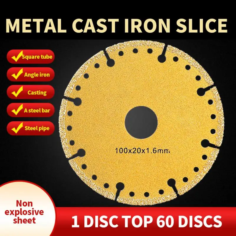 

New 100mm Ultra-thin Round Saw Blade Metal Iron Alloy Cutting Diamond Disc Iron Cutting Grinding Wheel For Angle Grinder Accesso