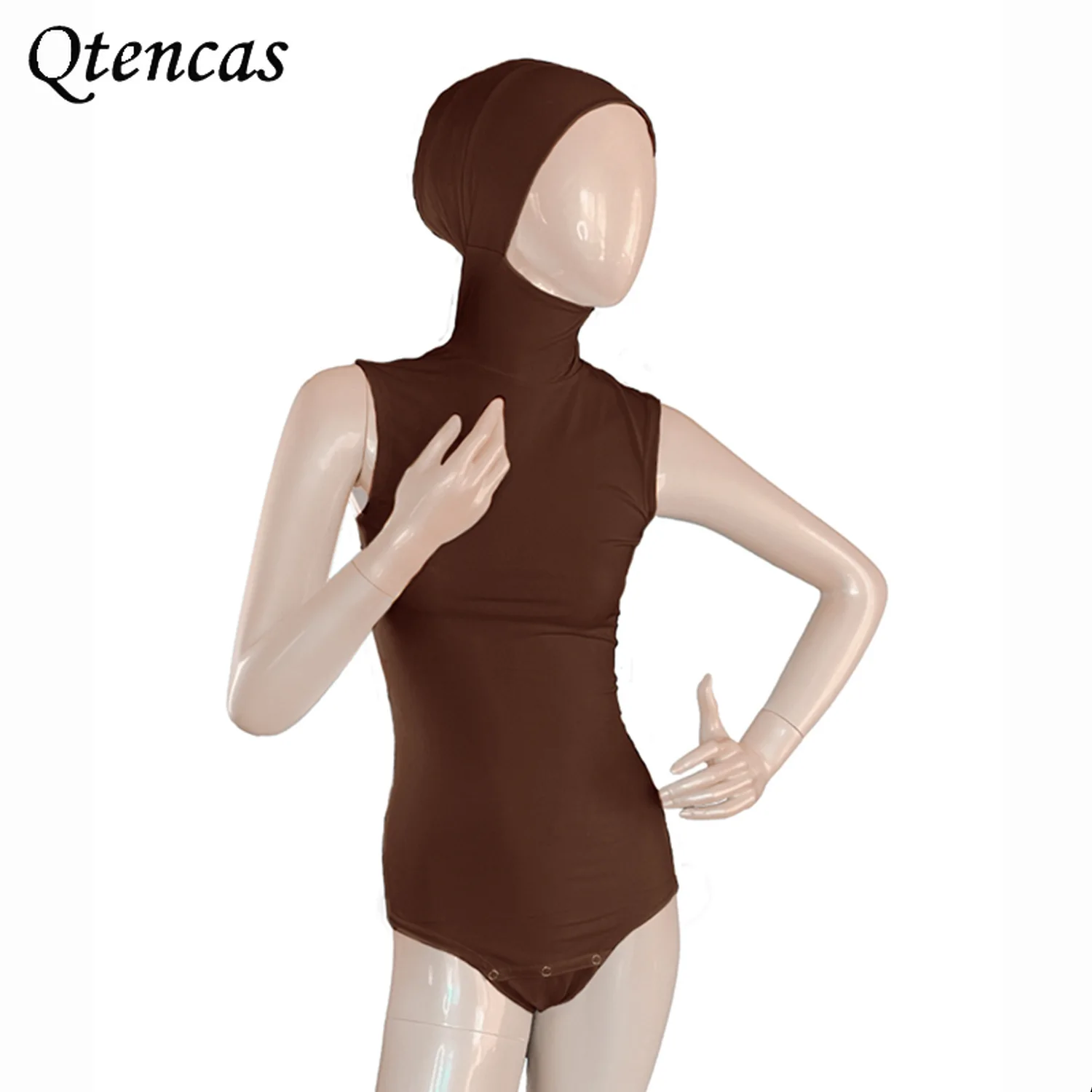 

Women Muslim Fashion Abaya Dubai Inner Shirt with Cap Tops Solid Sleeveless Blouse Pullover Arab Islam Hooded Sunscreen Crop Top