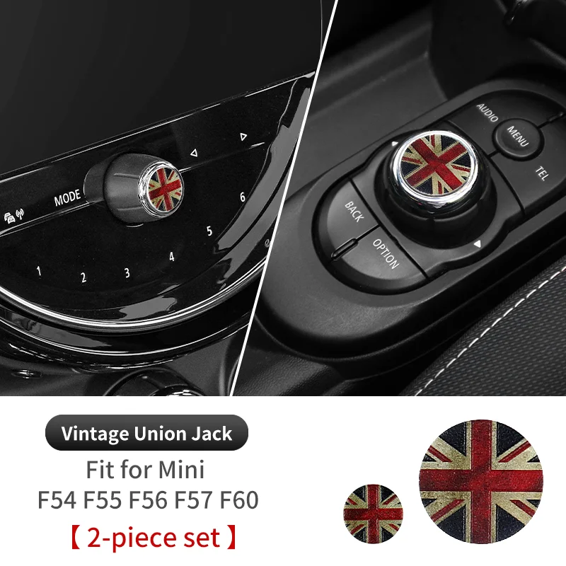 

2 шт. для MINI Cooper F55 F56 F57 F60 Countryman Clubman кожаная ручка центрального управления громкостью мультимедийная кнопка стикеры