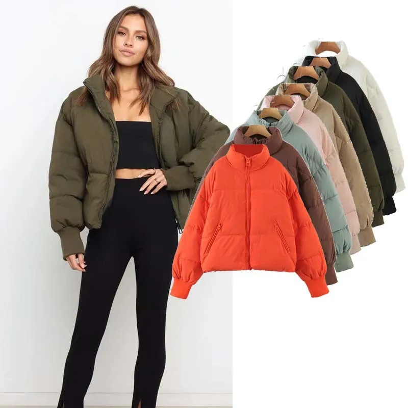 

Women's Cotton Clothes 2022 Winter New Fashion Thin Warm Ladies Jacket Short Section Ladies Down Cotton Clothes Winter Jacket