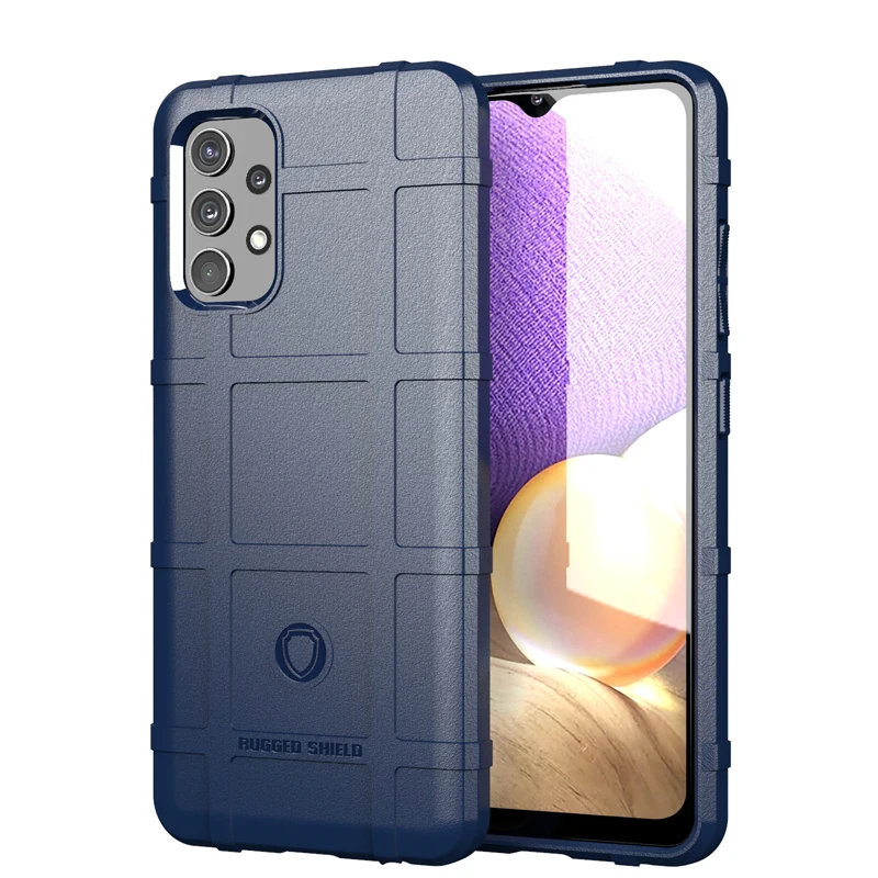 Rugged Fiber Shield Case For Samsung Galaxy S22 A13 S21 A32 S20 FE Plus Ultra A73 A53 A33 A23 A52 A72 A12 Armor Ring Case Cover