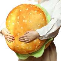 3d plush burger pillow creative cushion car seat cushion soft filled backrest toy birthday funny simulated snack bread shape