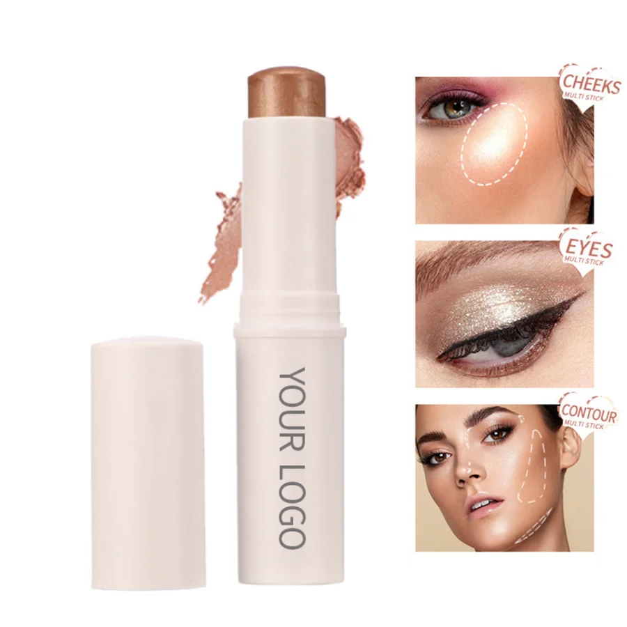 

6 Colors Face Brighten Highlighter Stick Private Label Cosmetic Shimmer Contour Stick Cream Custom Bulk Makeup