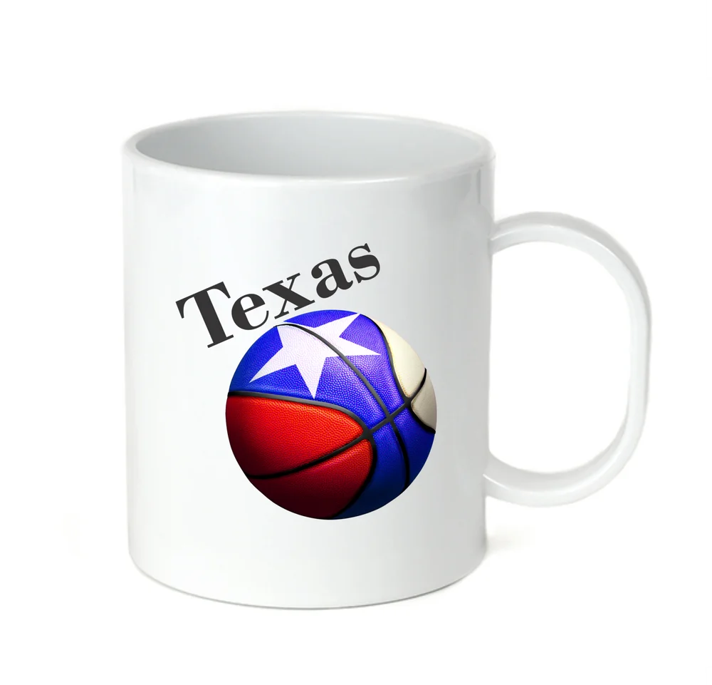 

Coffee Cup Mug Travel 11 15 Oz Sports Basketball Texas