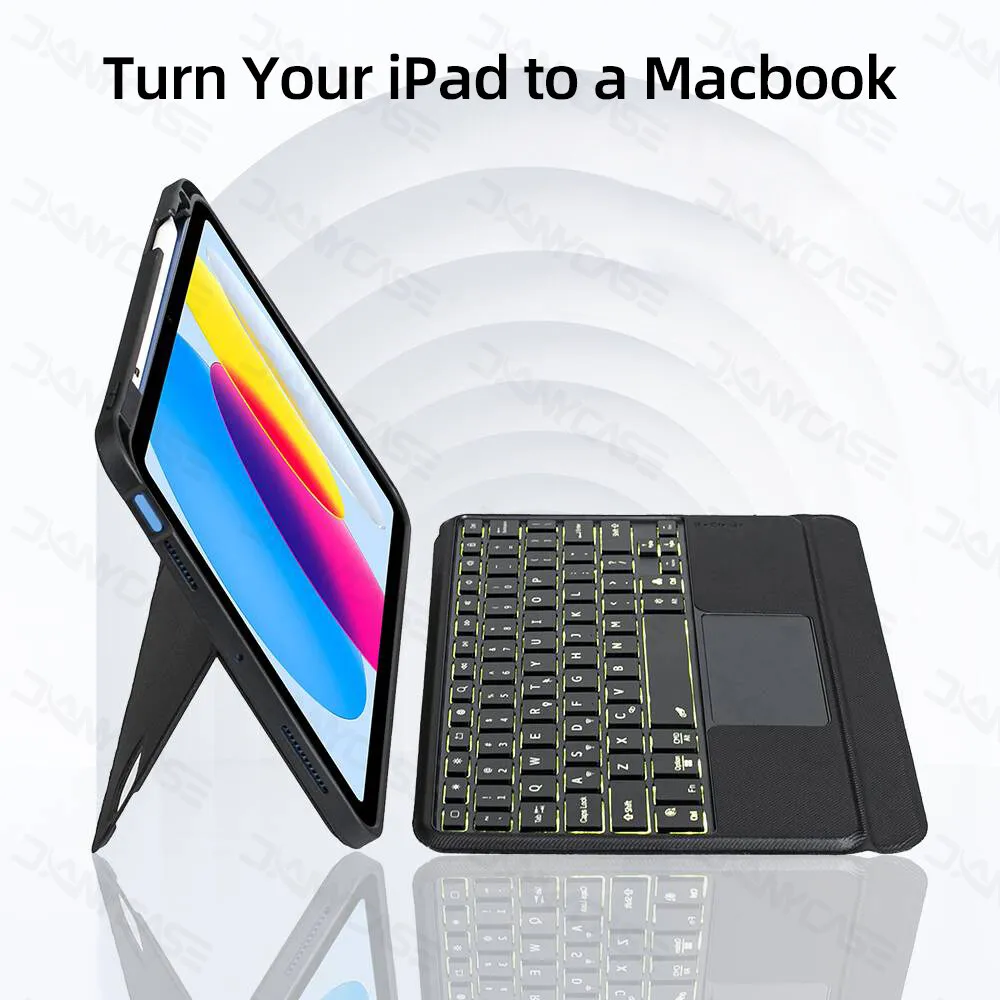 Фото Волшебная клавиатура HANSONG для iPad Air 11/13 M2 2024 Pro 11/13 M4 для Air 4/5 10,9 10th 7/8/9th 10,2 Pro 11 12,9 Mini 6, чехол для телефона №3
