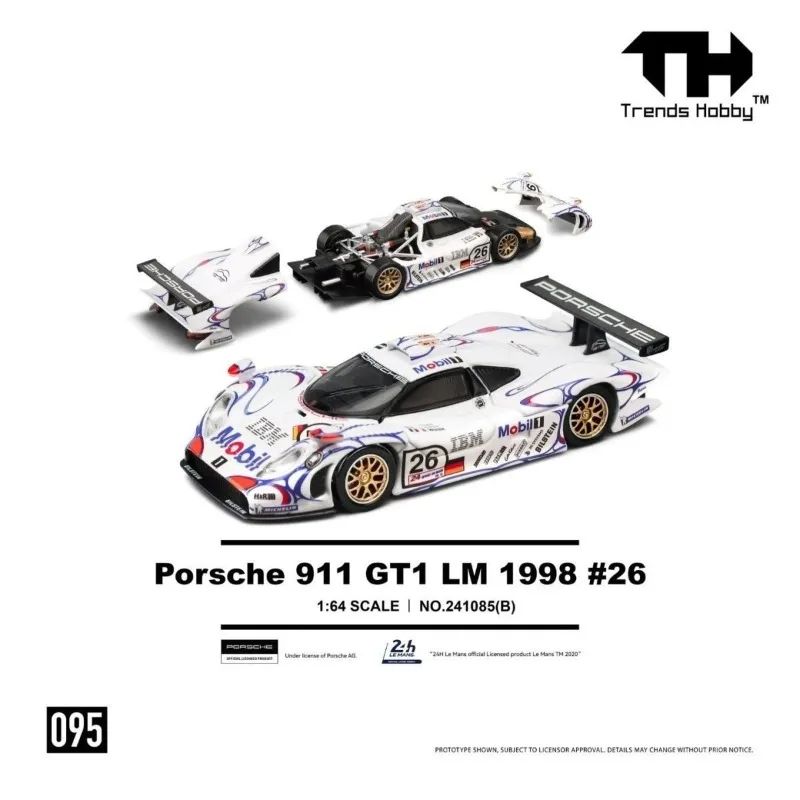 Фото В наличии: Коллекционная модель автомобиля TH Trends Hobby GT1 LM1998 Le Mans 24 Championship, масштаб 1:64, литая под давлением, из сплава, для взрослых. №1