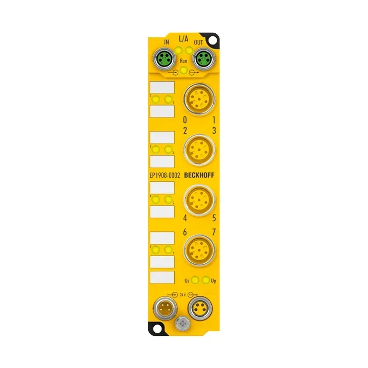 Фото Новый блок Beckhoff EP1908-0002 EtherCAT, 8-канальный цифровой вход 24VDC, M12 TwinSAFE, выгодная цена №1
