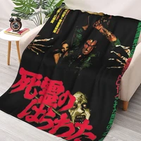 japanese evil throws blankets collage flannel ultra soft warm picnic blanket bedspread on the bed